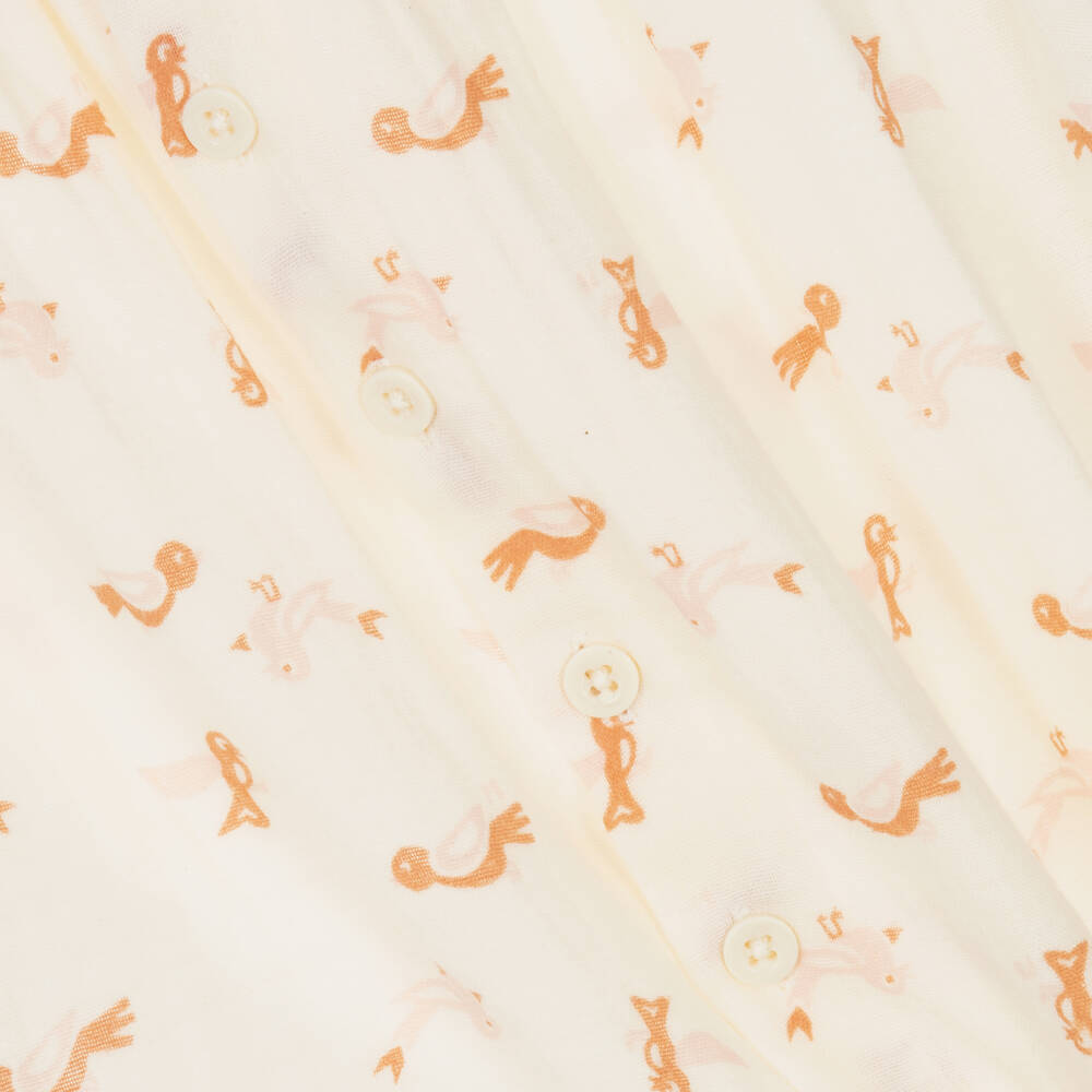 Petit Bateau-Baby Girls Ivory Bird Dress | Childrensalon Outlet