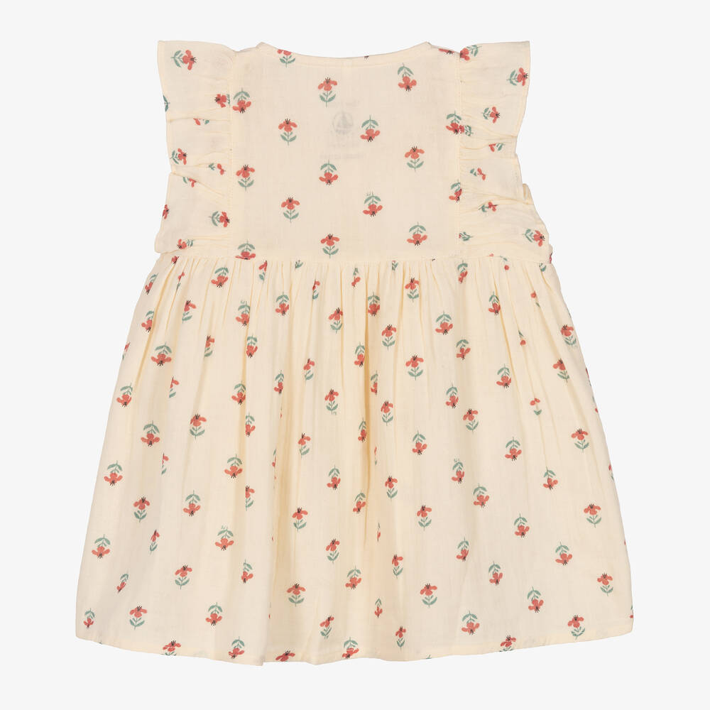 Petit Bateau-Кремовое платье из органического хлопка | Childrensalon Outlet