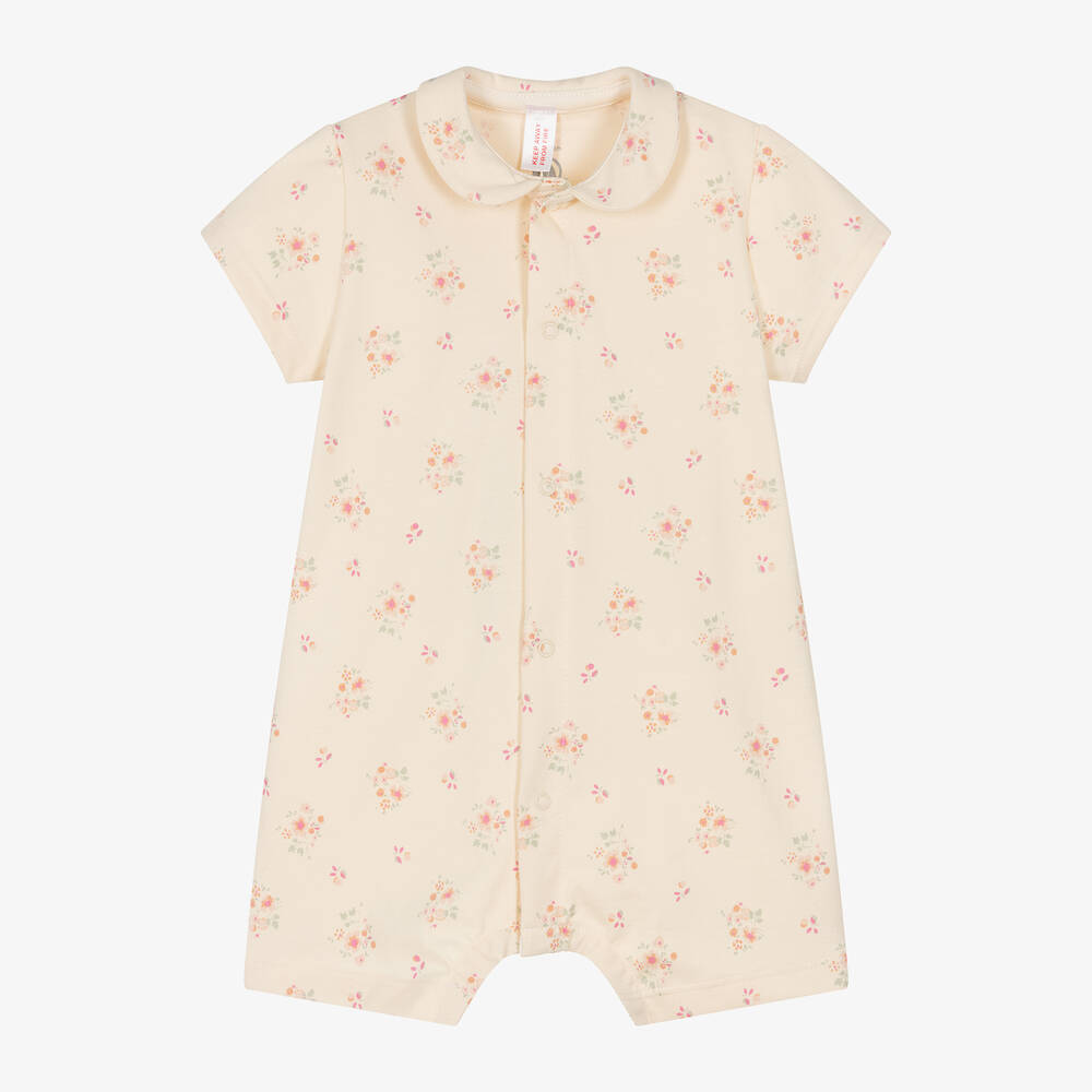 Petit Bateau-Baby Girls Ivory Organic Cotton Shortie | Childrensalon Outlet