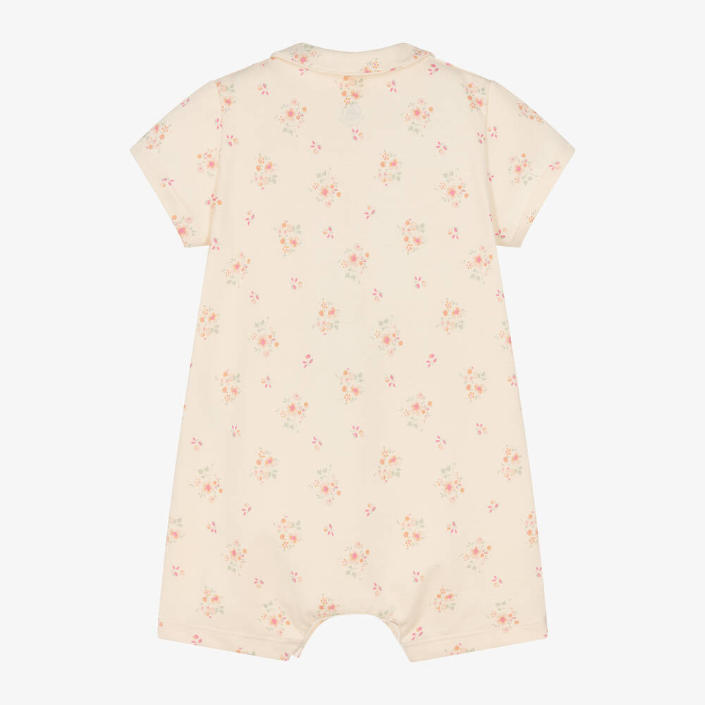 Petit Bateau-Baby Girls Ivory Organic Cotton Shortie | Childrensalon Outlet