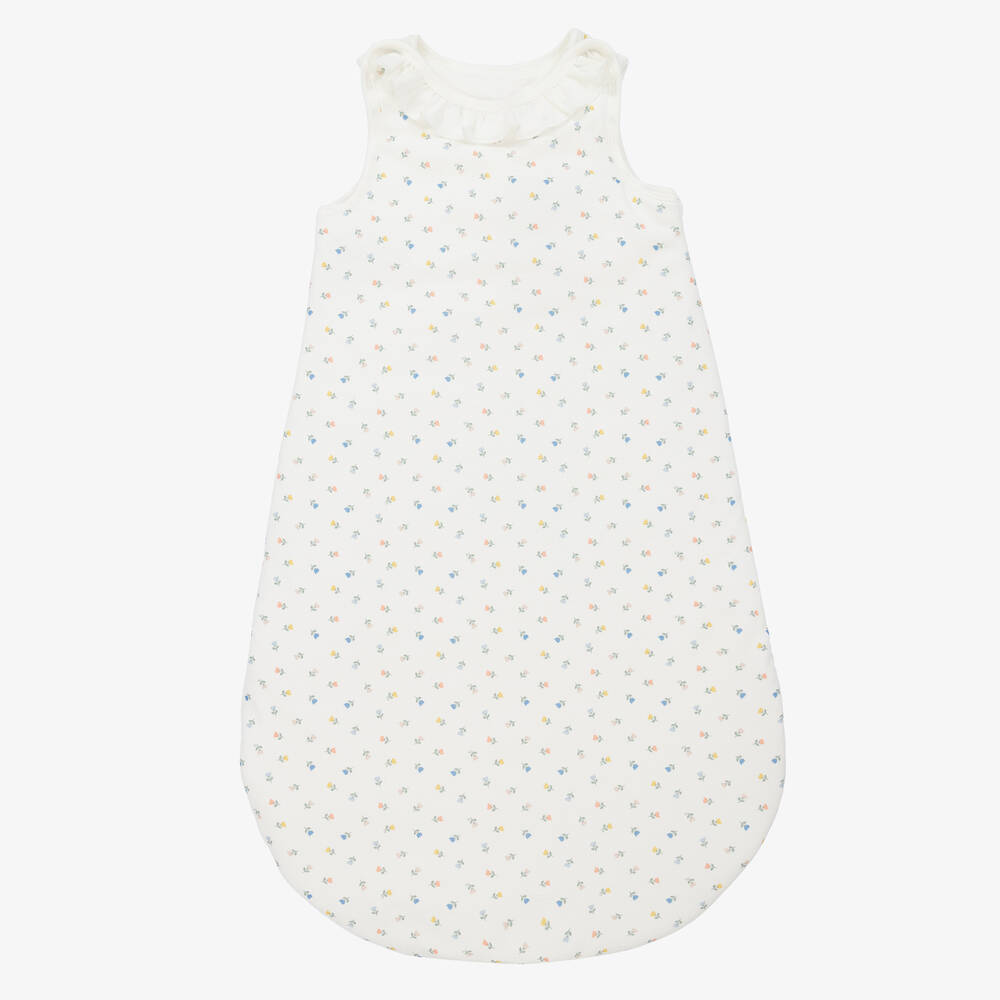 Petit Bateau - Baby Girls Ivory Tulip Sleeping Bag | Childrensalon