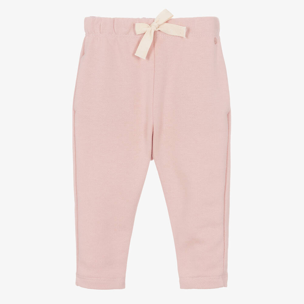 Petit Bateau - Baby Girls Pink Organic Cotton Trousers | Childrensalon