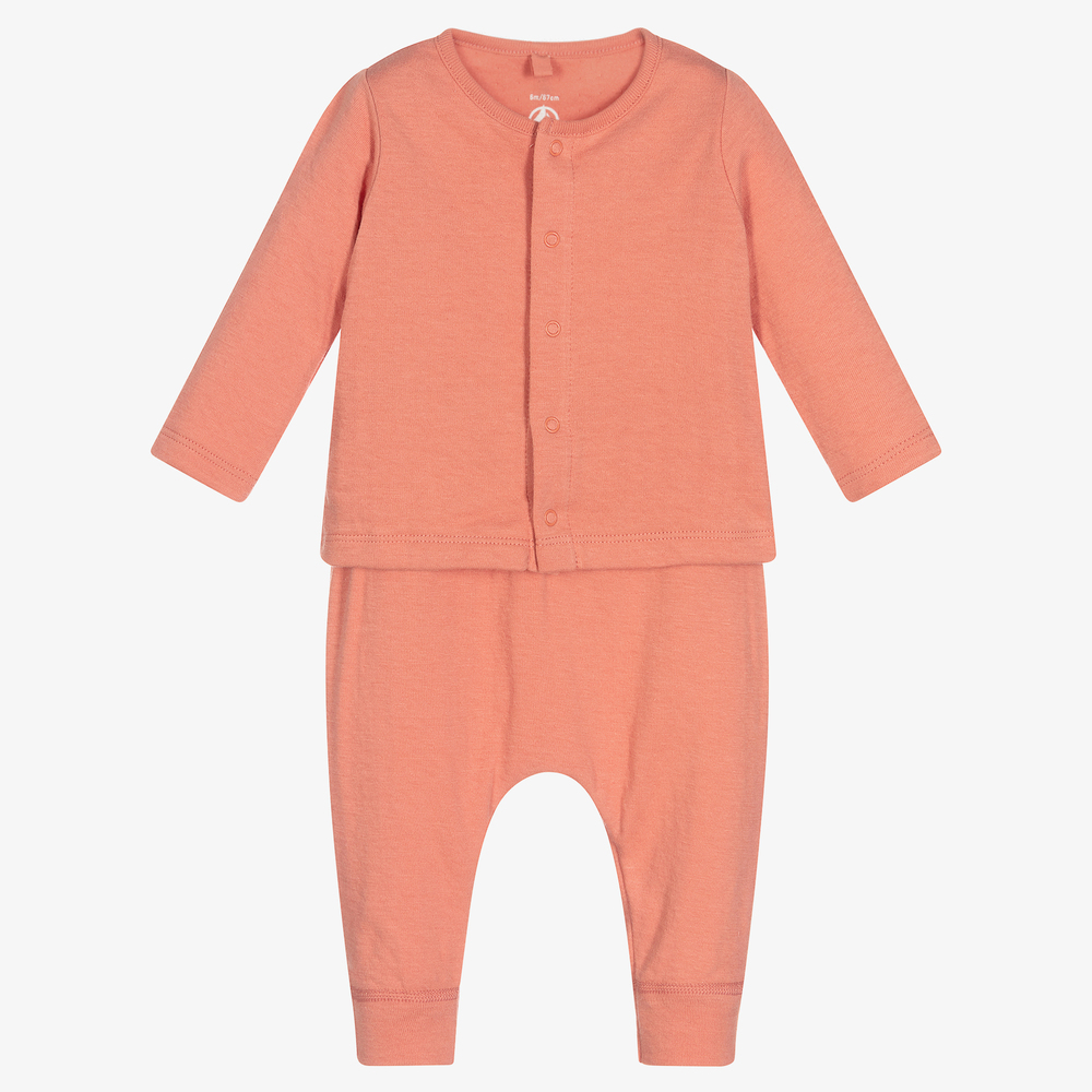 Petit Bateau - Baby Girls Pink Trouser Set | Childrensalon