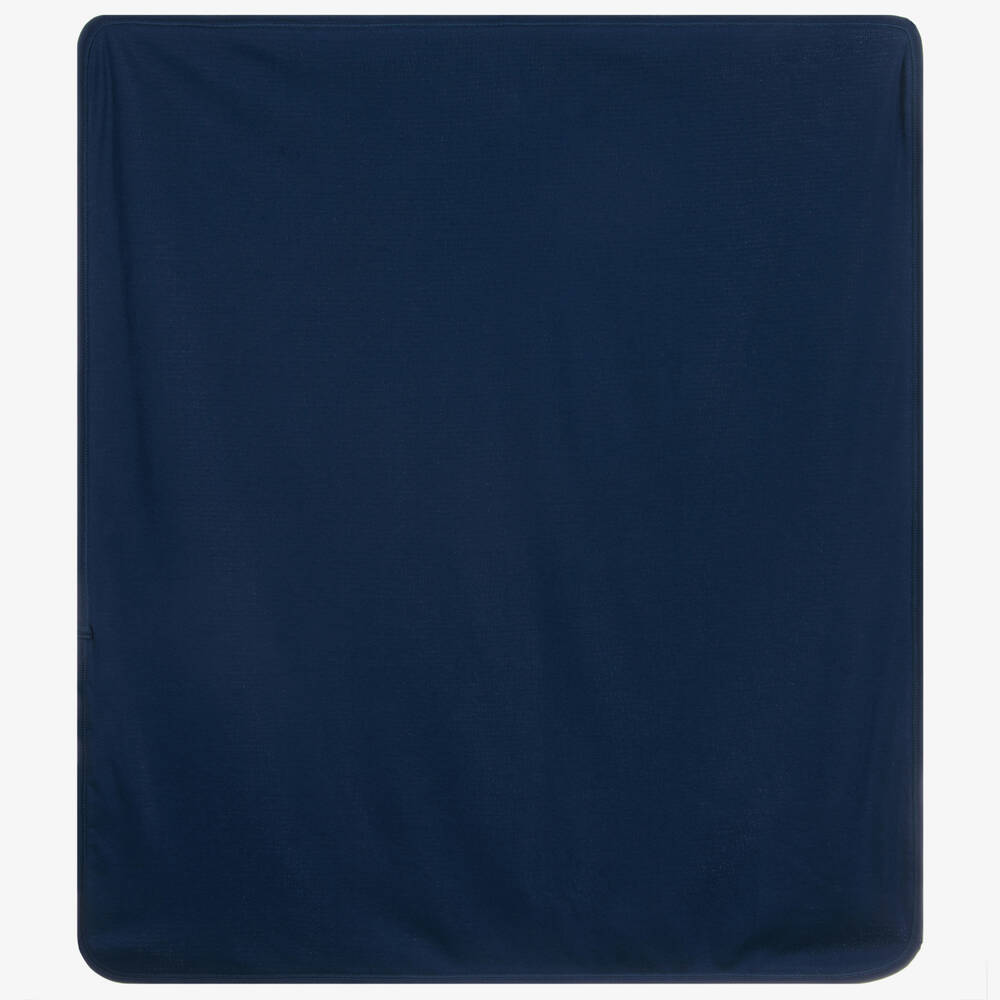 Petit Bateau-Blue Cotton Blanket (80cm) | Childrensalon Outlet
