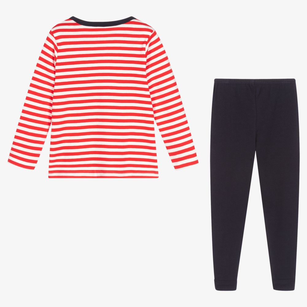 Petit Bateau-Blue & Red Striped Pyjamas | Childrensalon Outlet