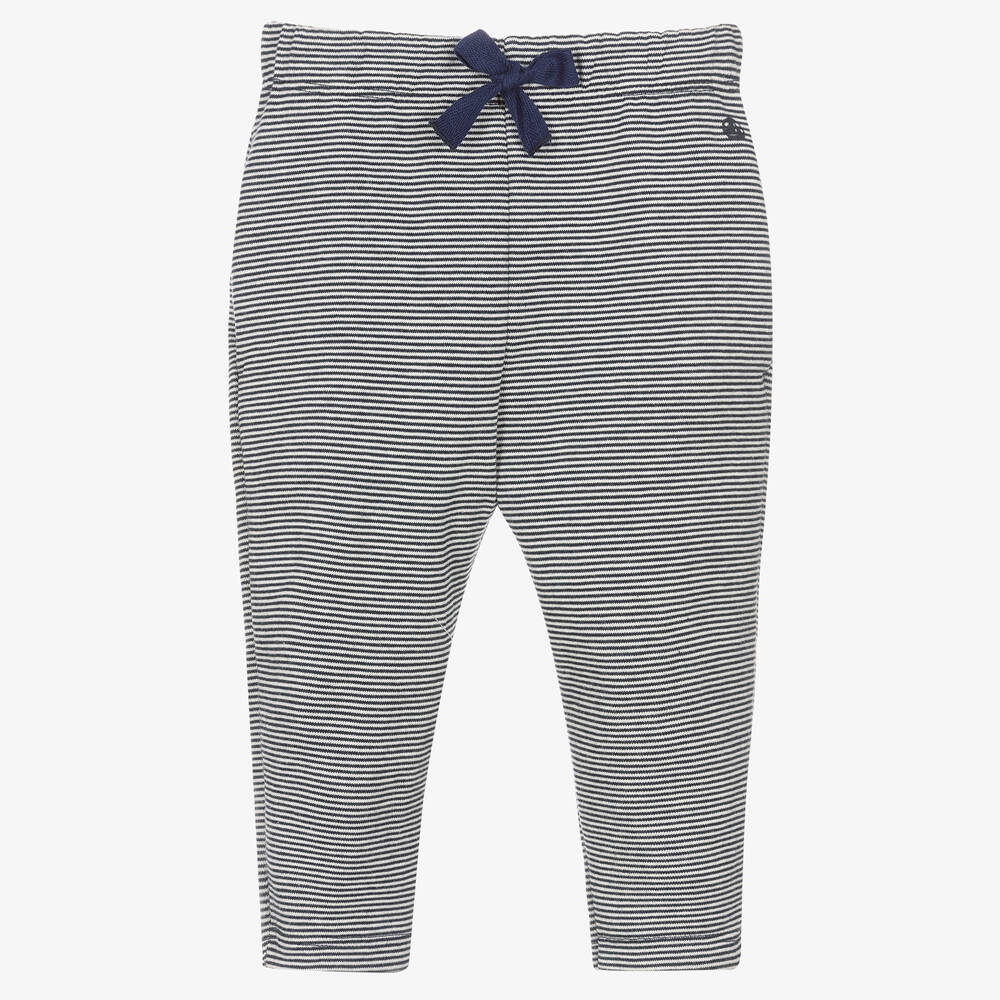 Petit Bateau - Blue Striped Baby Trousers | Childrensalon