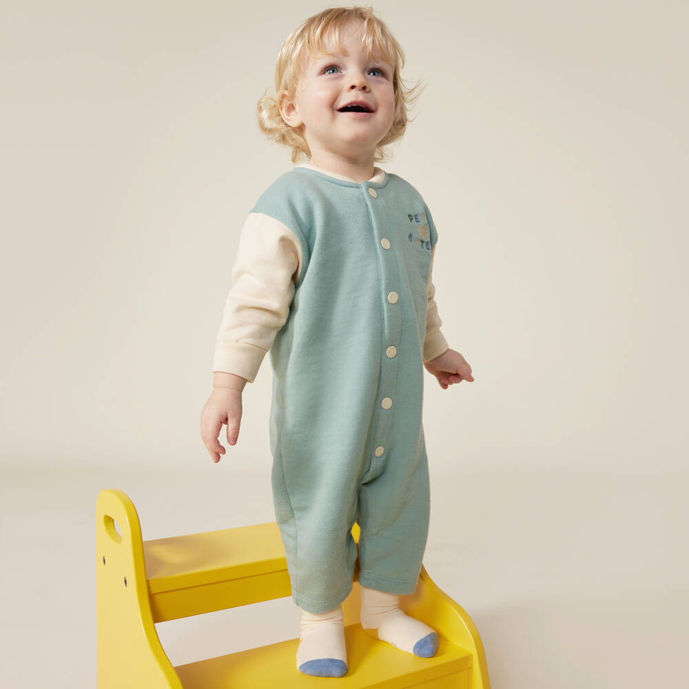 Petit Bateau-Boys Aqua Cotton Varsity Suit | Childrensalon Outlet