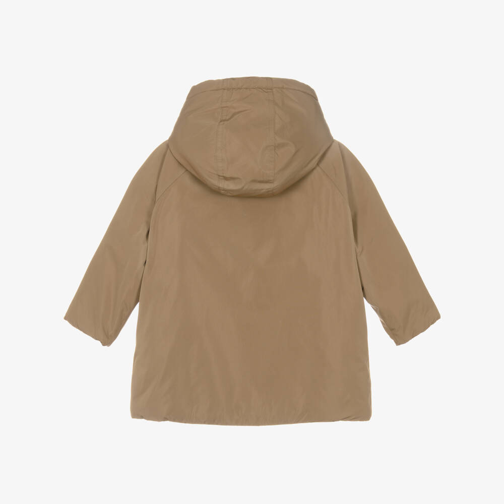 Petit Bateau-Boys Beige Hooded Parka Coat | Childrensalon Outlet