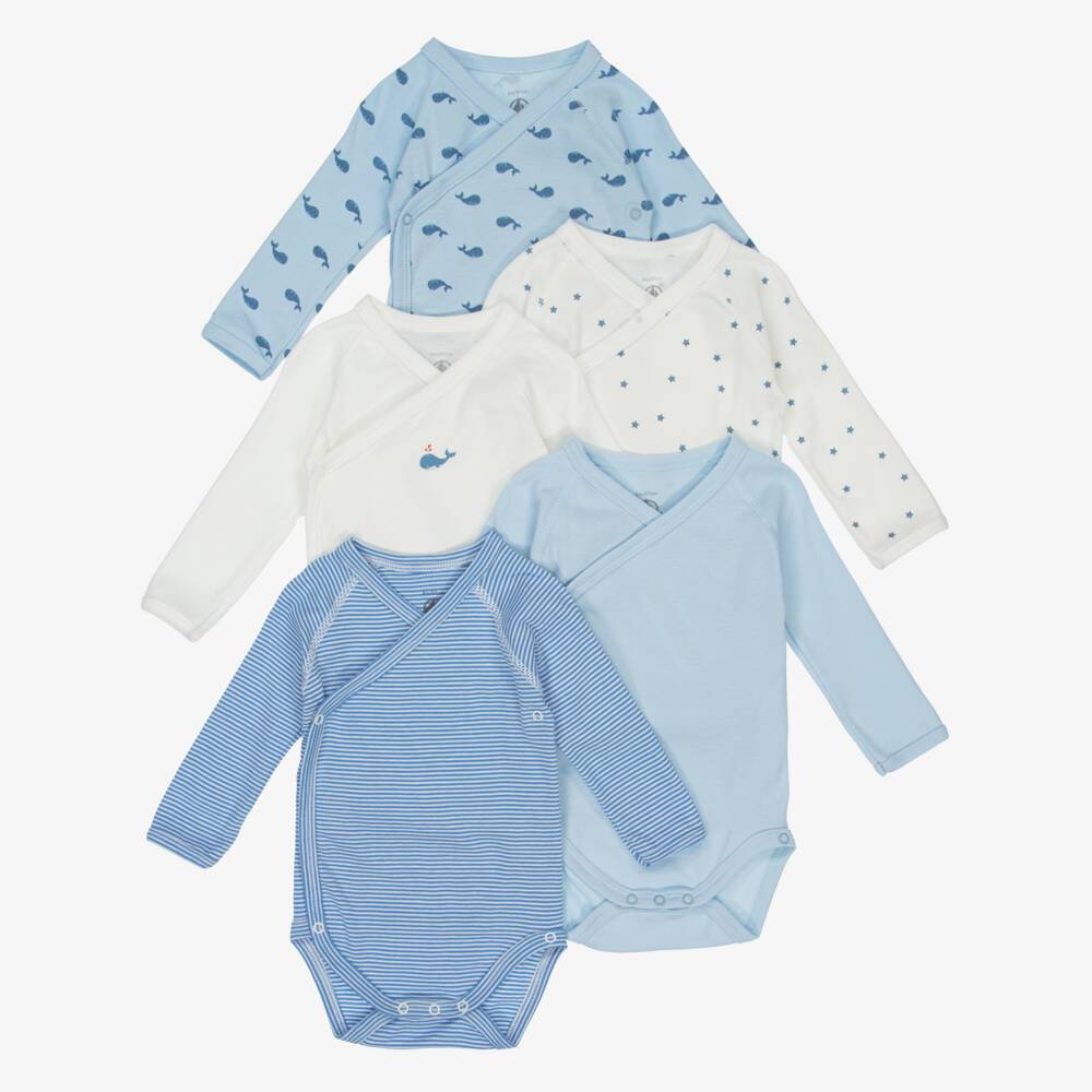 Petit Bateau-طقم بدي سوت قطني أزرق للأولاد | Childrensalon Outlet