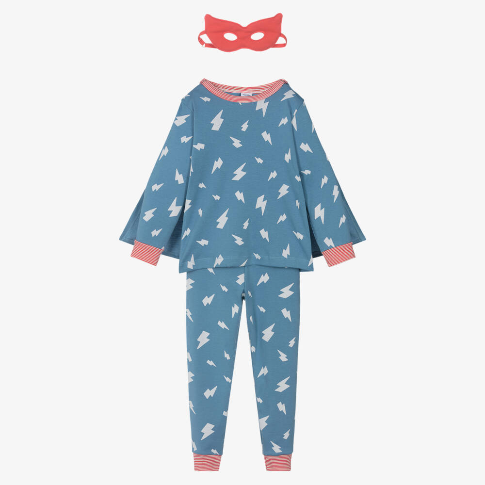 Petit Bateau-Boys Blue Hero Sleep Set | Childrensalon Outlet