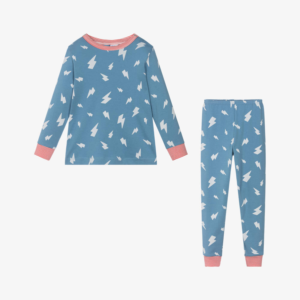 Petit Bateau-Boys Blue Hero Sleep Set | Childrensalon Outlet