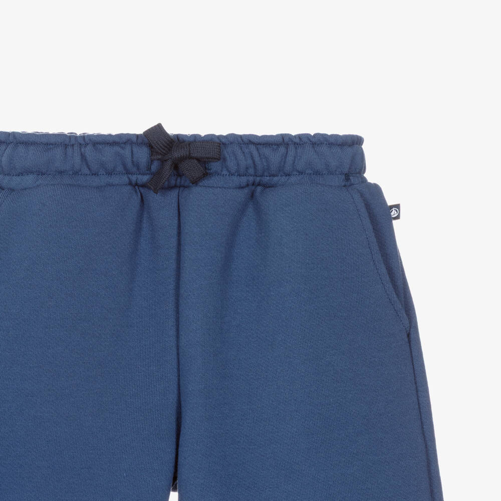 Petit Bateau-Boys Blue Organic Cotton Jersey Shorts | Childrensalon Outlet