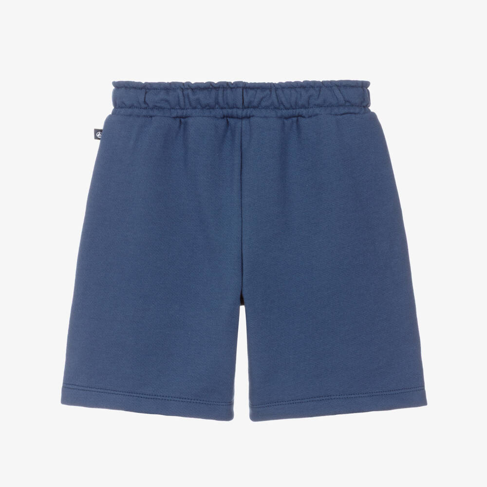 Petit Bateau-Boys Blue Organic Cotton Jersey Shorts | Childrensalon Outlet