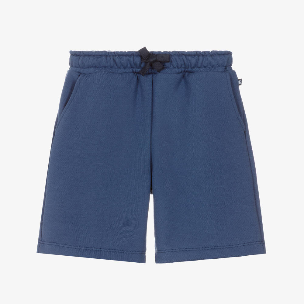 Petit Bateau-Boys Blue Organic Cotton Jersey Shorts | Childrensalon Outlet