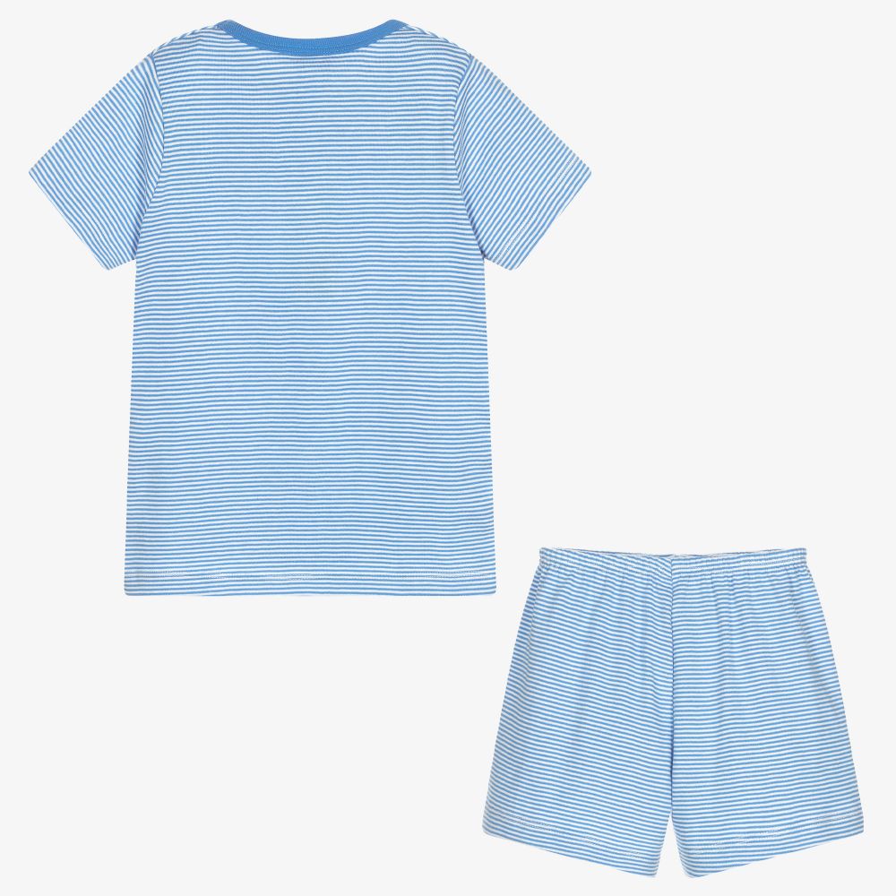 Petit Bateau Boys Blue Stripe Pyjamas Childrensalon Outlet