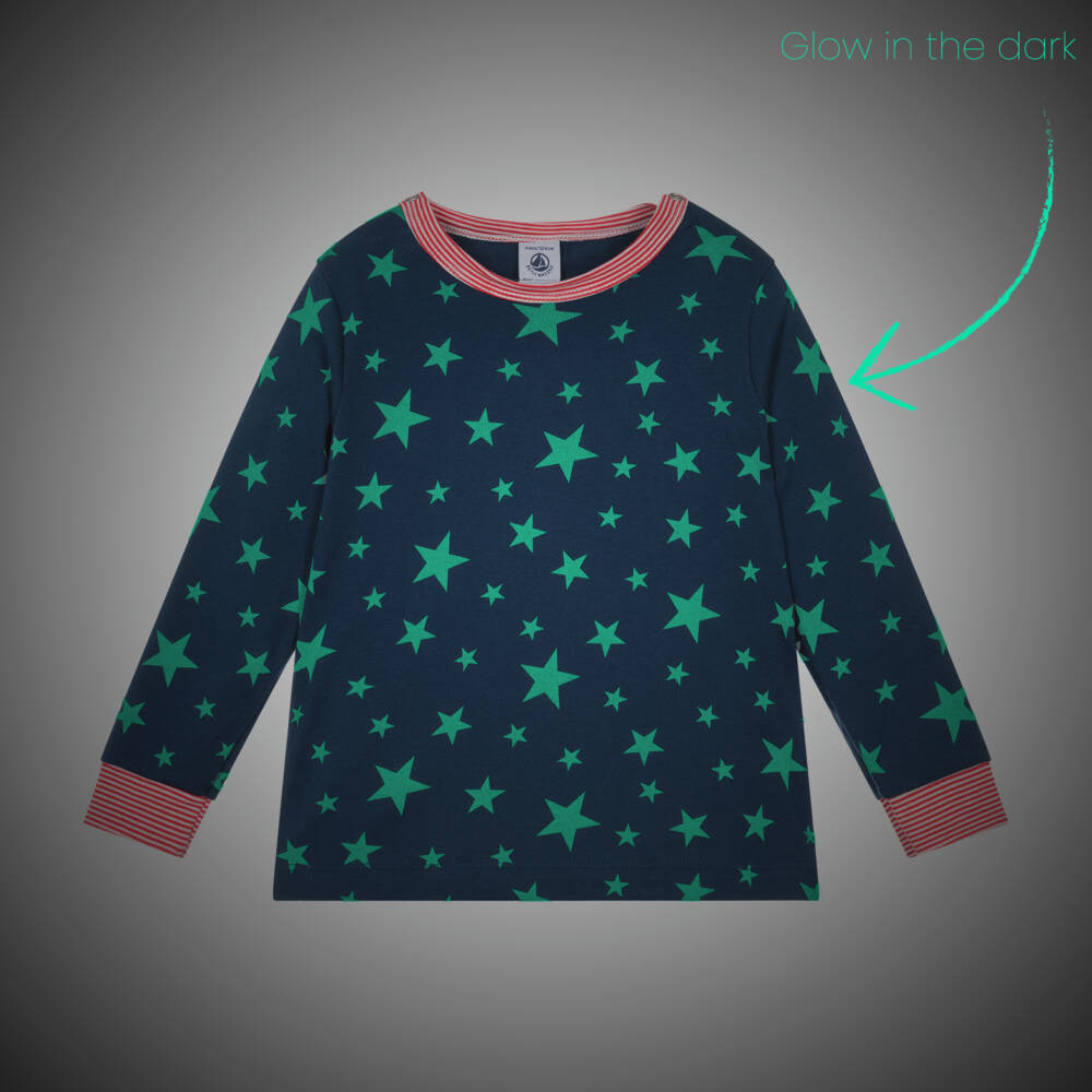 Petit Bateau-Boys Blue Superhero Cotton Pyjamas | Childrensalon Outlet