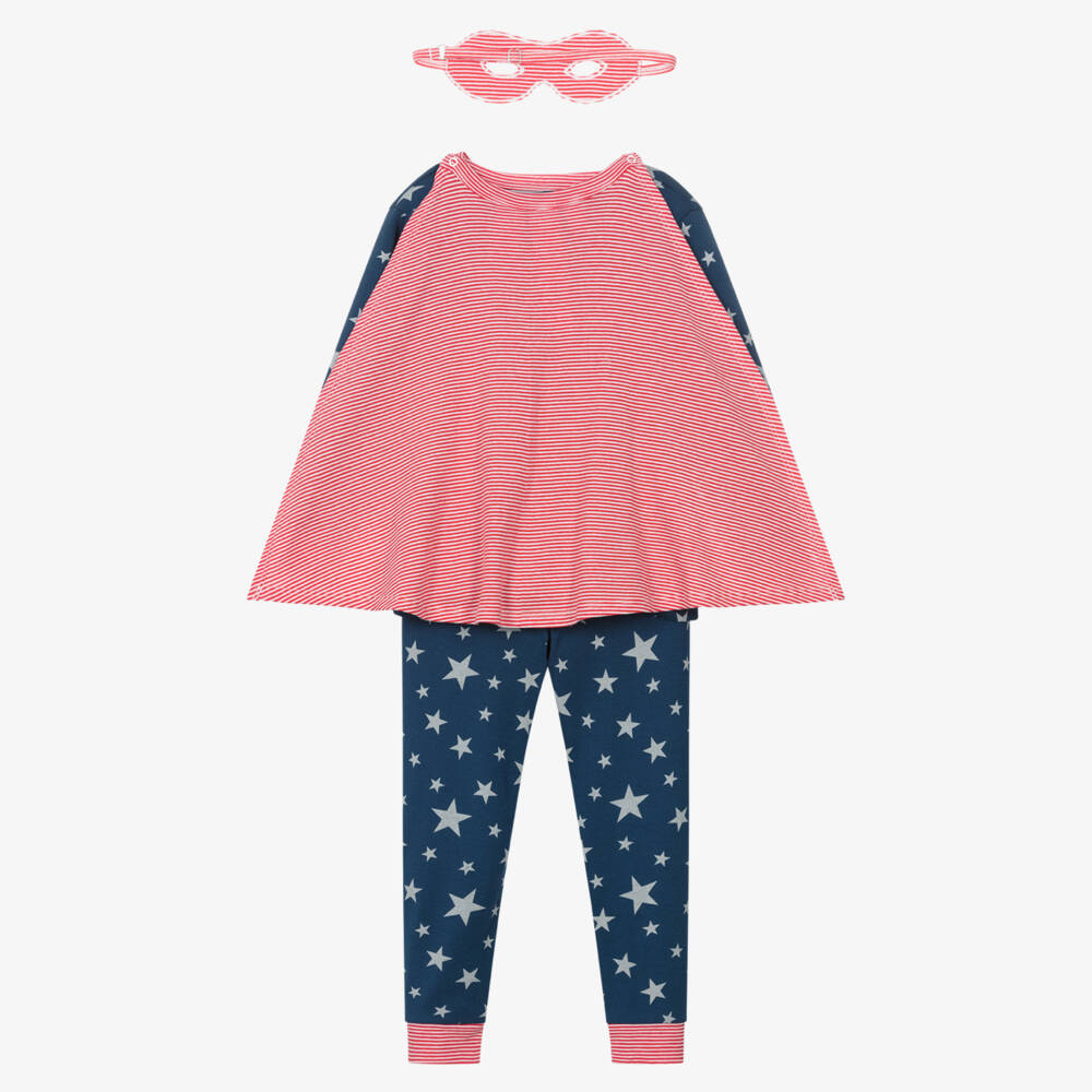 Petit Bateau-Boys Blue Superhero Cotton Pyjamas | Childrensalon Outlet