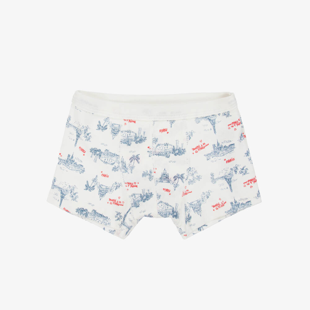 Petit Bateau-Boys Blue Trio Cotton Underwear | Childrensalon Outlet