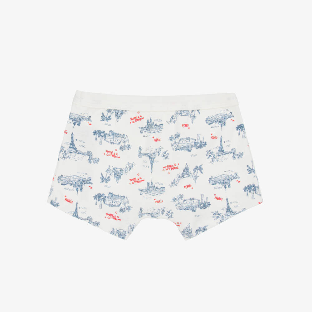 Petit Bateau-Boys Blue Trio Cotton Underwear | Childrensalon Outlet