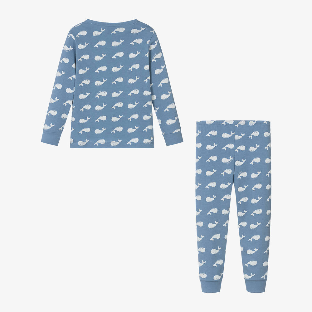 Petit Bateau-Boys Blue Whale Organic Cotton Pyjamas | Childrensalon Outlet