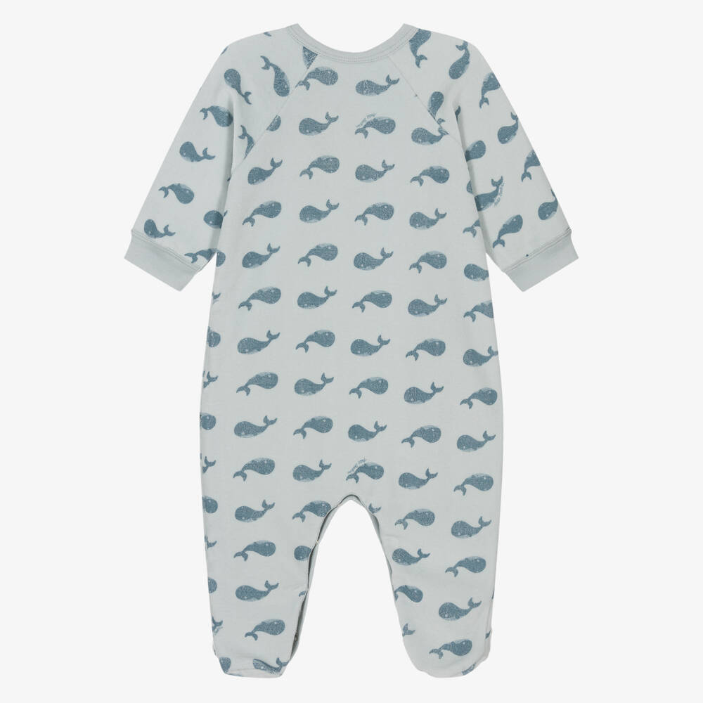 Petit Bateau-Boys Blue Whale Sleep Suit | Childrensalon Outlet