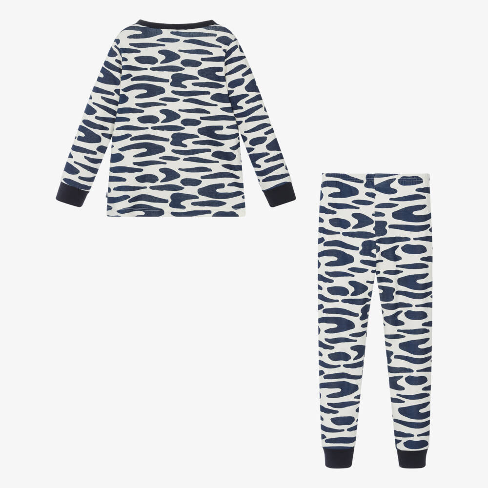 Petit Bateau-Boys Blue Zebra Nightwear Set | Childrensalon Outlet