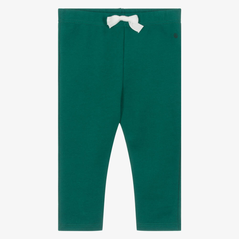 Petit Bateau-Boys Bright Green Organic Cotton Joggers | Childrensalon Outlet