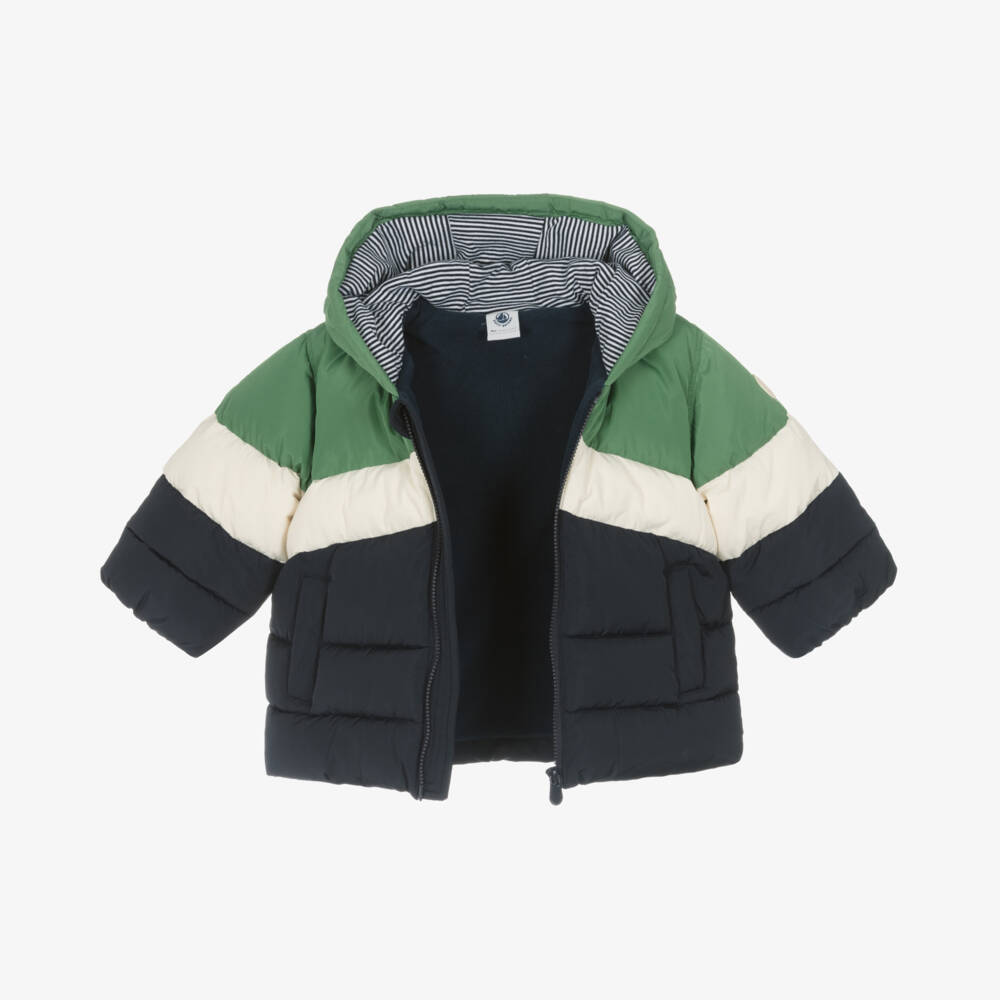 Petit Bateau-Boys Colourblock Puffer Coat | Childrensalon Outlet