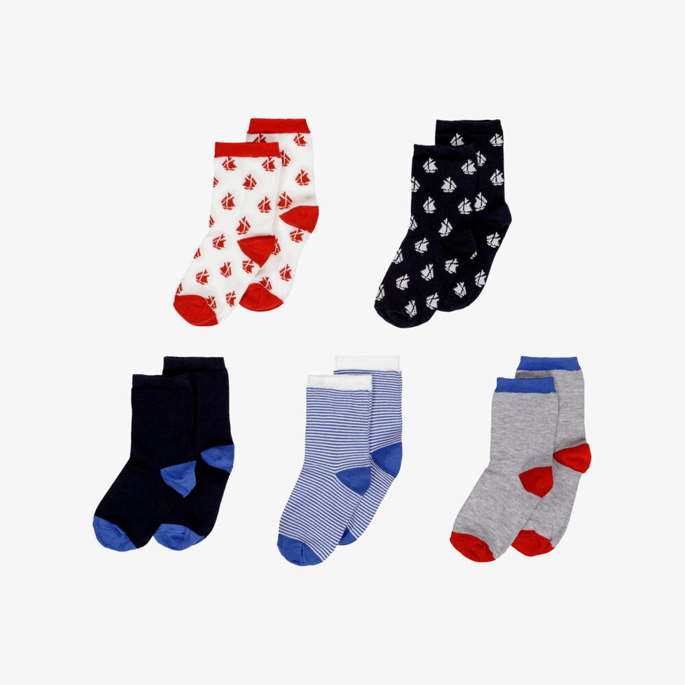 Petit Bateau-Boys Colourful Patterned Sock Set | Childrensalon Outlet