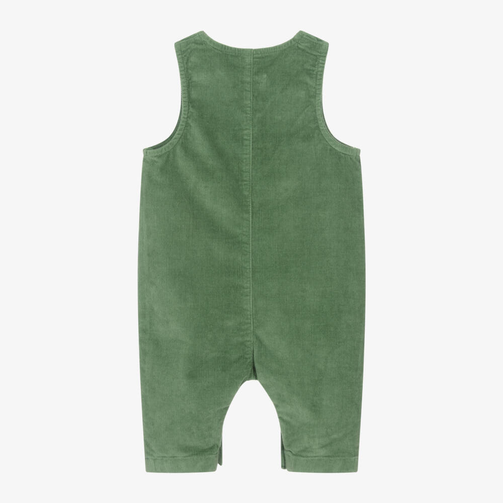 Petit Bateau-Boys Corduroy Green Overalls | Childrensalon Outlet