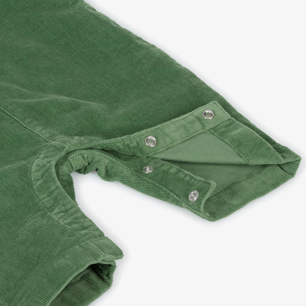 Petit Bateau-Boys Corduroy Green Overalls | Childrensalon Outlet