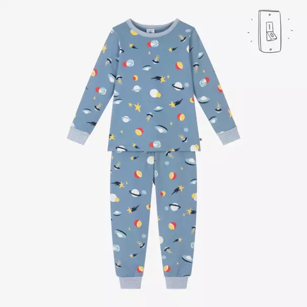 Petit Bateau-Boys Cosmic Blue Glow Pyjamas | Childrensalon Outlet