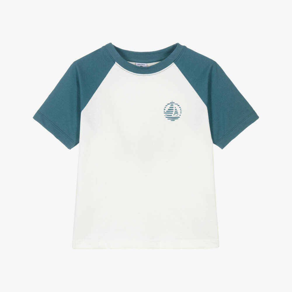 Petit Bateau-تيشيرت قطن للأولاد بلون أخضر | Childrensalon Outlet