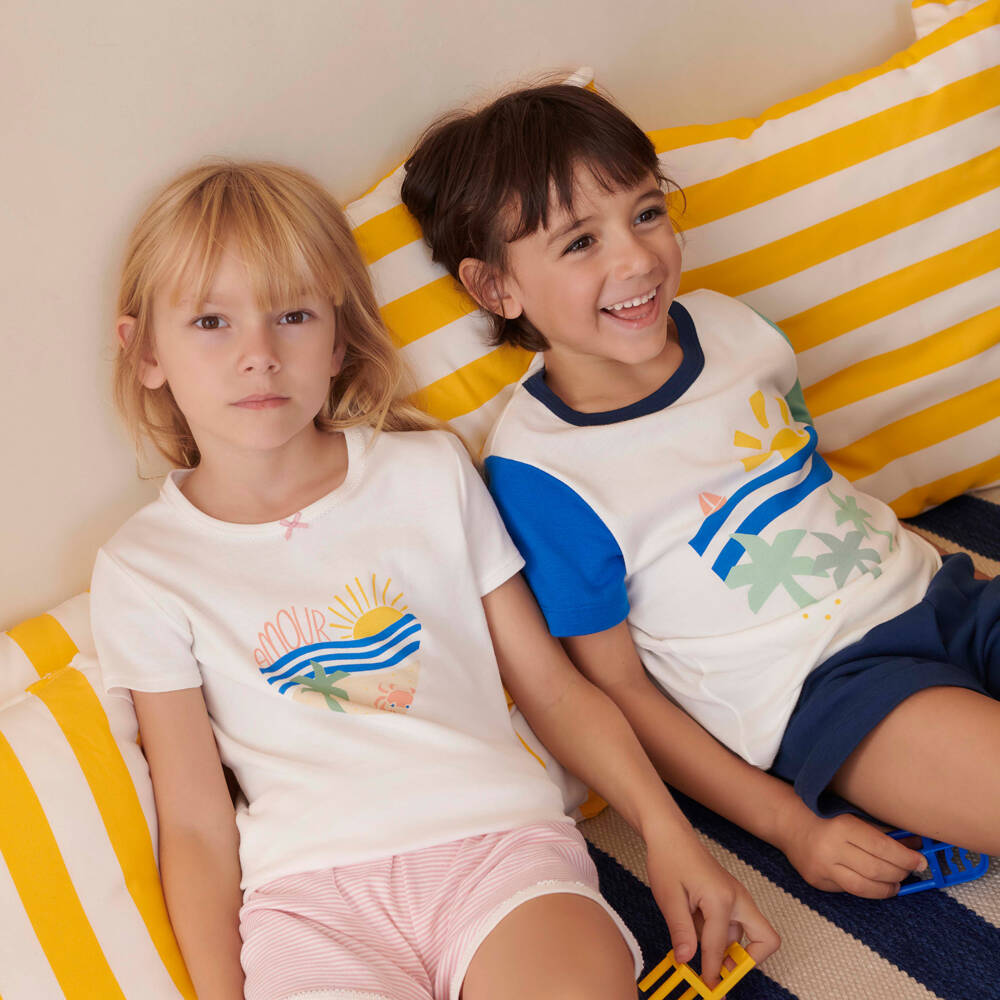 Petit Bateau-Хлопковая синяя пижама для мальчиков | Childrensalon Outlet