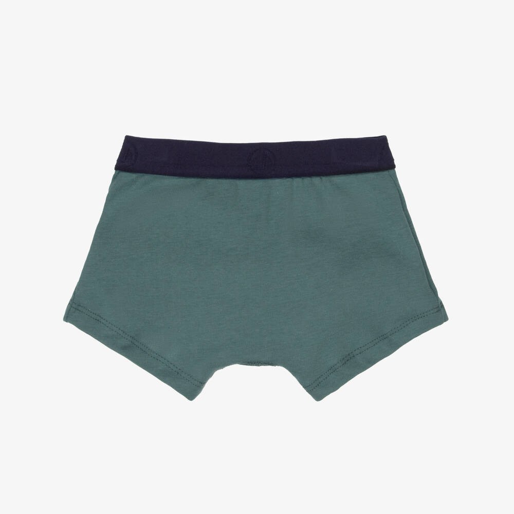 Petit Bateau-Комплект боксеров из хлопка синий-зеленый для мальчиков | Childrensalon Outlet