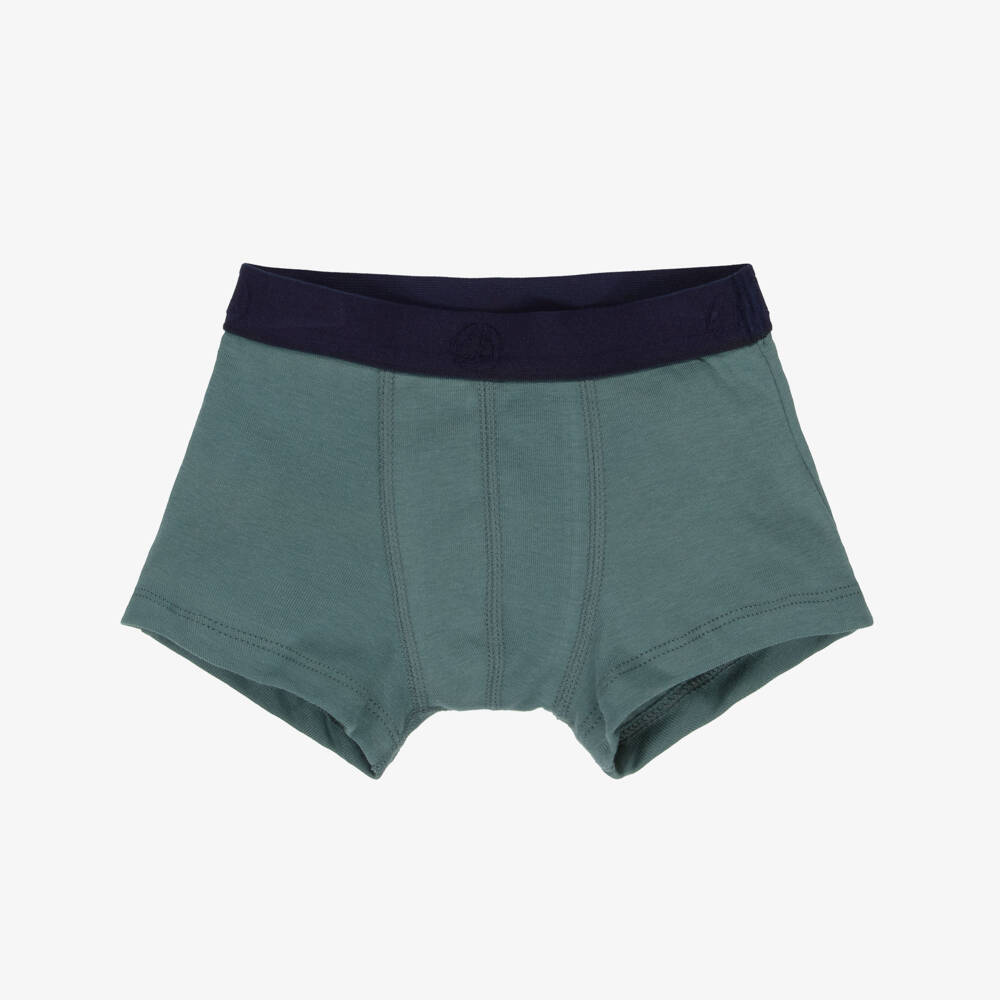 Petit Bateau-Комплект боксеров из хлопка синий-зеленый для мальчиков | Childrensalon Outlet