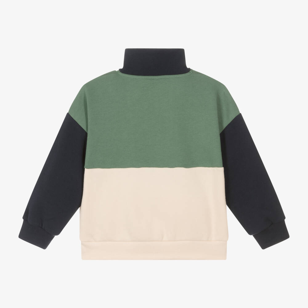 Petit Bateau-Boys Cotton Colourblock Sweatshirt | Childrensalon Outlet