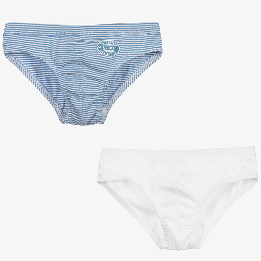 Petit Bateau - Boys Cotton Pants (2 Pack) | Childrensalon