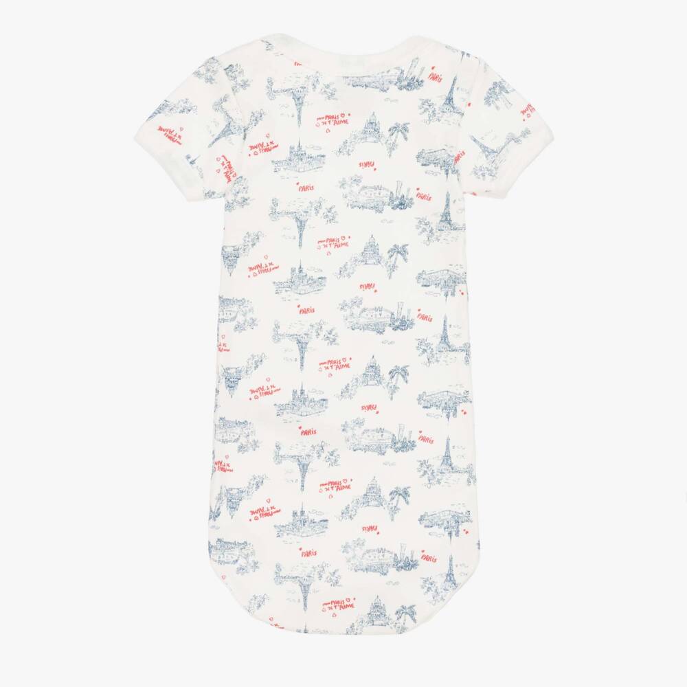 Petit Bateau-Boys Cotton Trio: Blue & White Bodysuits | Childrensalon Outlet