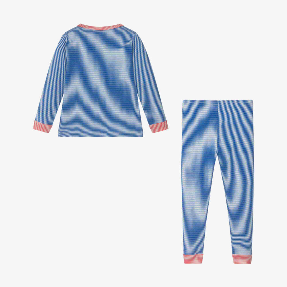 Petit Bateau-Boys Cozy Blue Sleep Set | Childrensalon Outlet