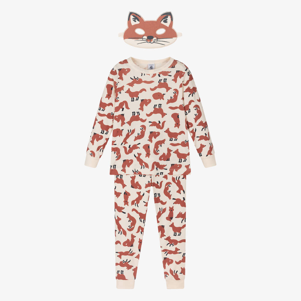 Petit Bateau-بيجاما قطن لون عاجي للأولاد | Childrensalon Outlet