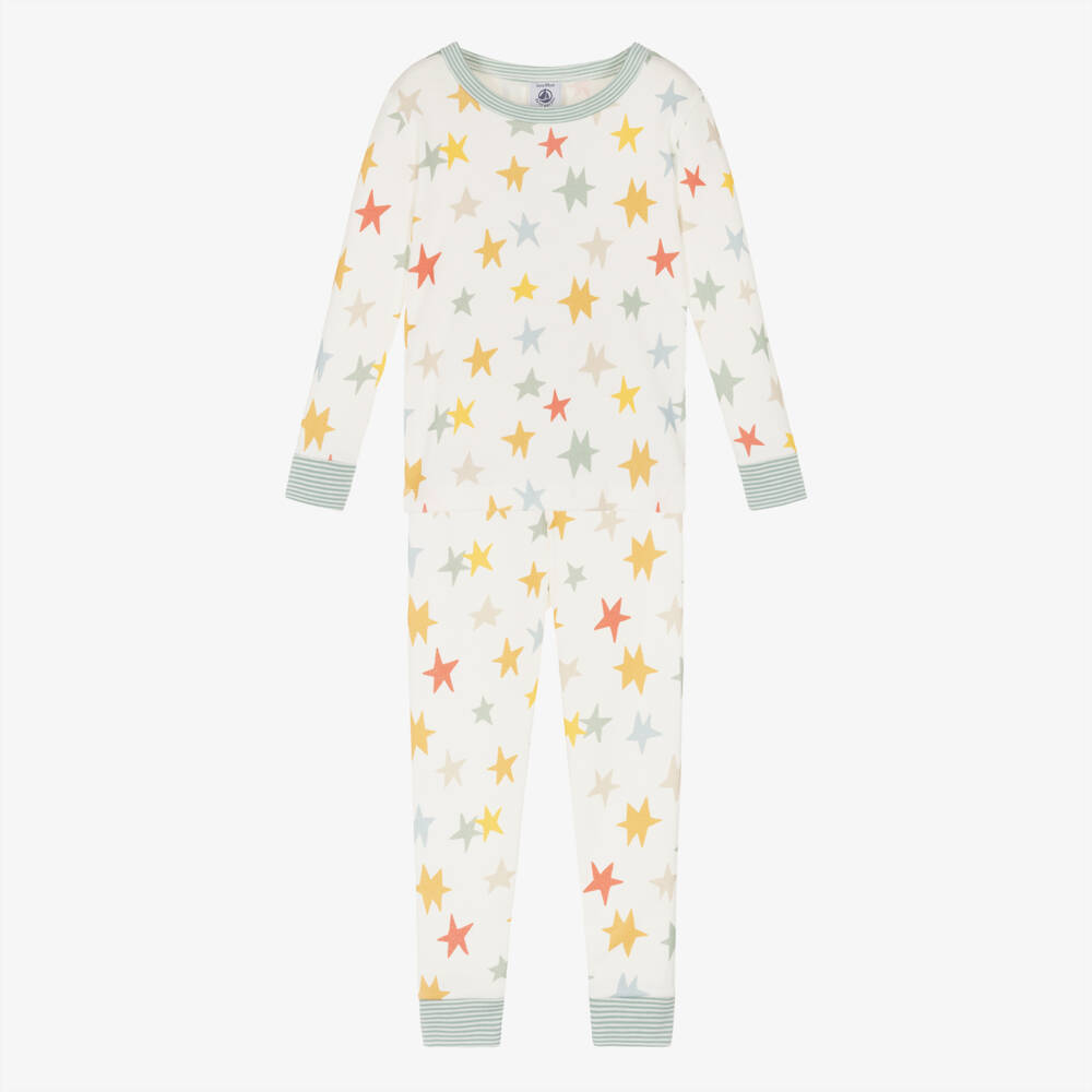 Petit Bateau-Boys Cream Starry Night Pyjamas | Childrensalon Outlet