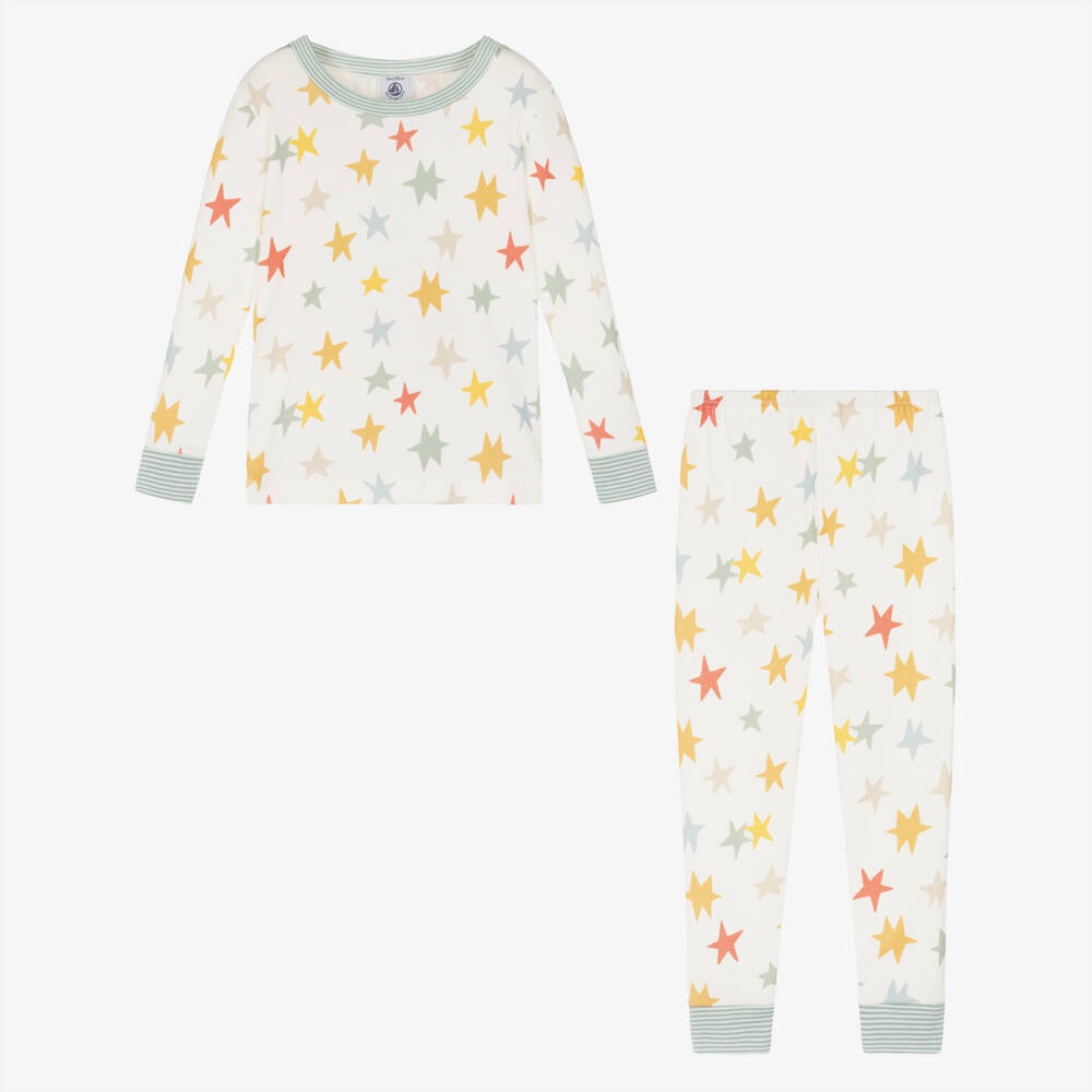 Petit Bateau-Boys Cream Starry Night Pyjamas | Childrensalon Outlet