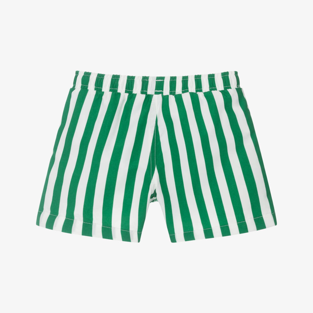 Petit Bateau-Boys Emerald Stripe Swim Trunks | Childrensalon Outlet