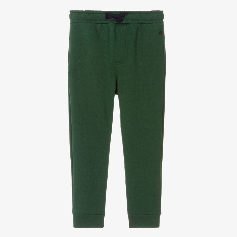 Petit Bateau-Boys Green Cotton Joggers | Childrensalon Outlet
