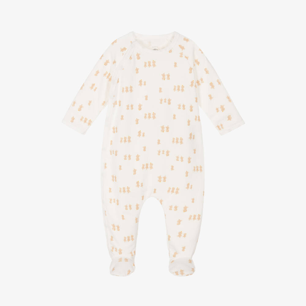 Petit Bateau-بيبي غرو قطن عضوي لون عاجي للمواليد | Childrensalon Outlet