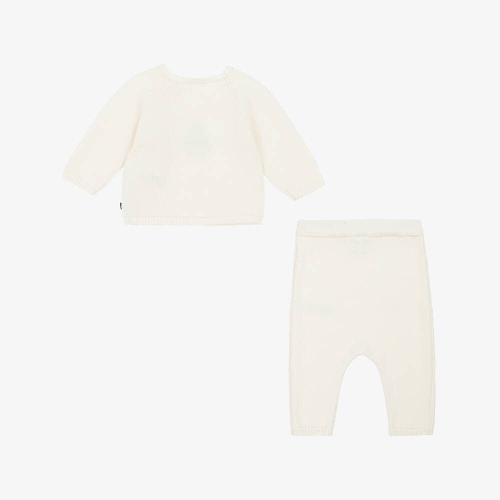 Petit Bateau-Boys Ivory Knit Trouser Ensemble | Childrensalon Outlet