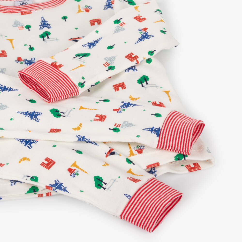 Petit Bateau-Boys Ivory Paris Print Pyjamas | Childrensalon Outlet
