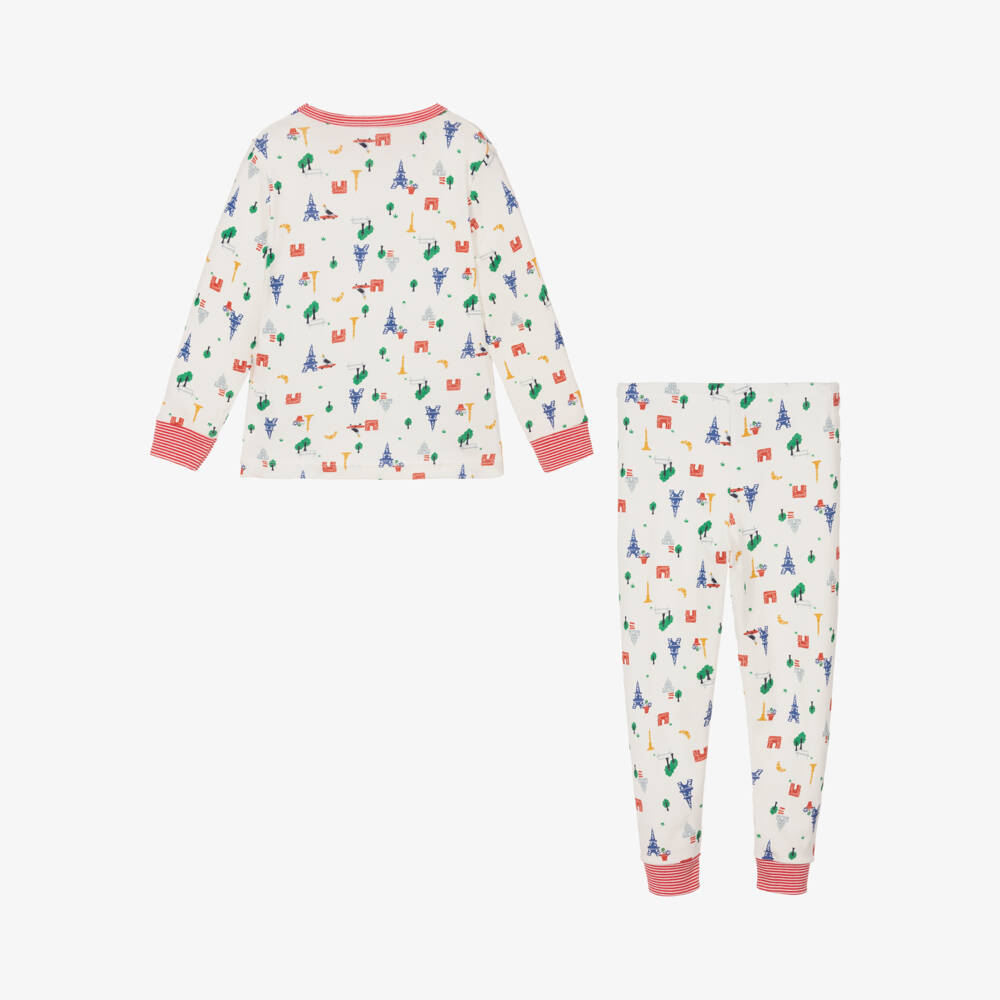 Petit Bateau-Boys Ivory Paris Print Pyjamas | Childrensalon Outlet