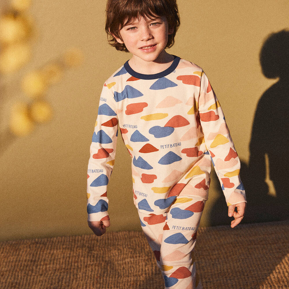 Petit Bateau Pyjama ivoire a imprime Garcon Childrensalon Outlet